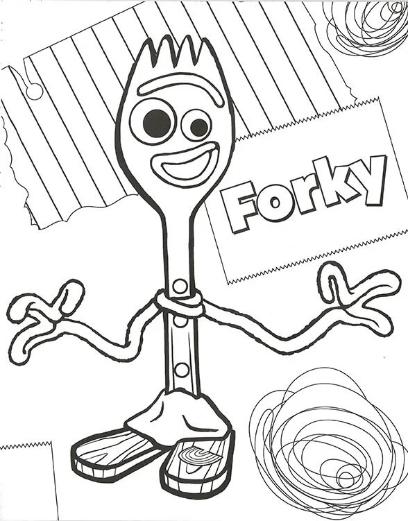 Çocuklar İçin Forky Boyama Sayfaları 