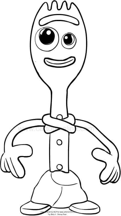 Çocuklar İçin Forky Boyama Sayfaları 