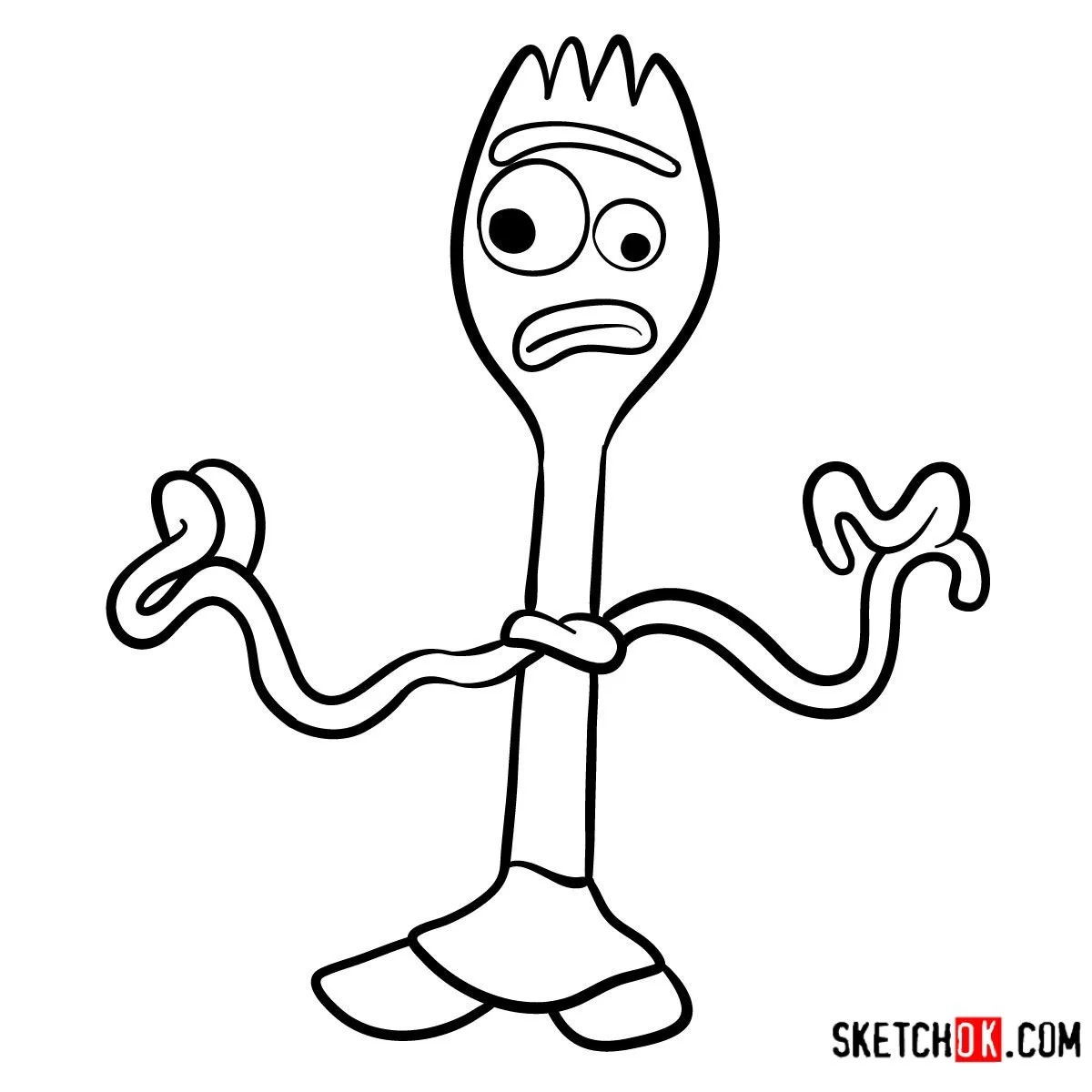Çocuklar İçin Forky Boyama Sayfaları 