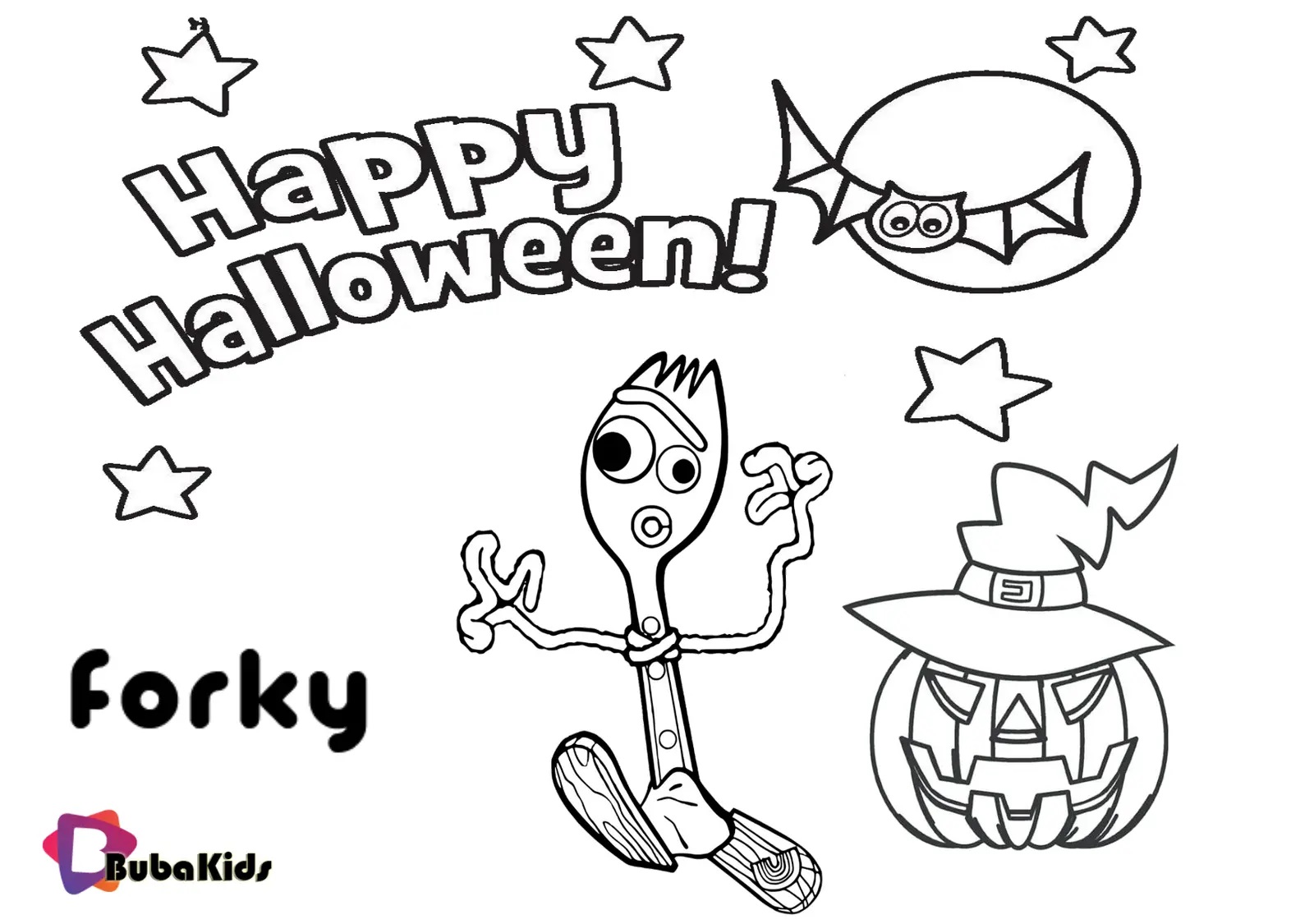 Çocuklar İçin Forky Boyama Sayfaları 