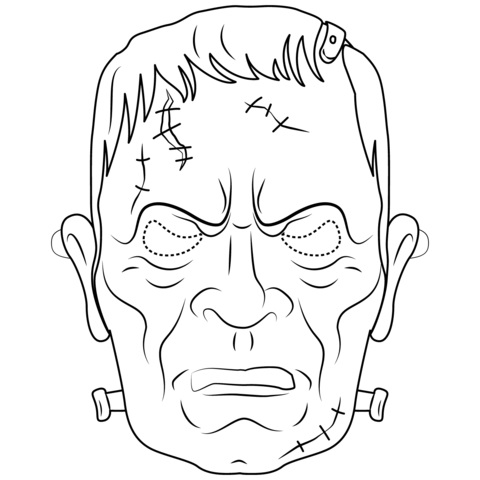 Çocuklar İçin Frankenstein Boyama Sayfaları 