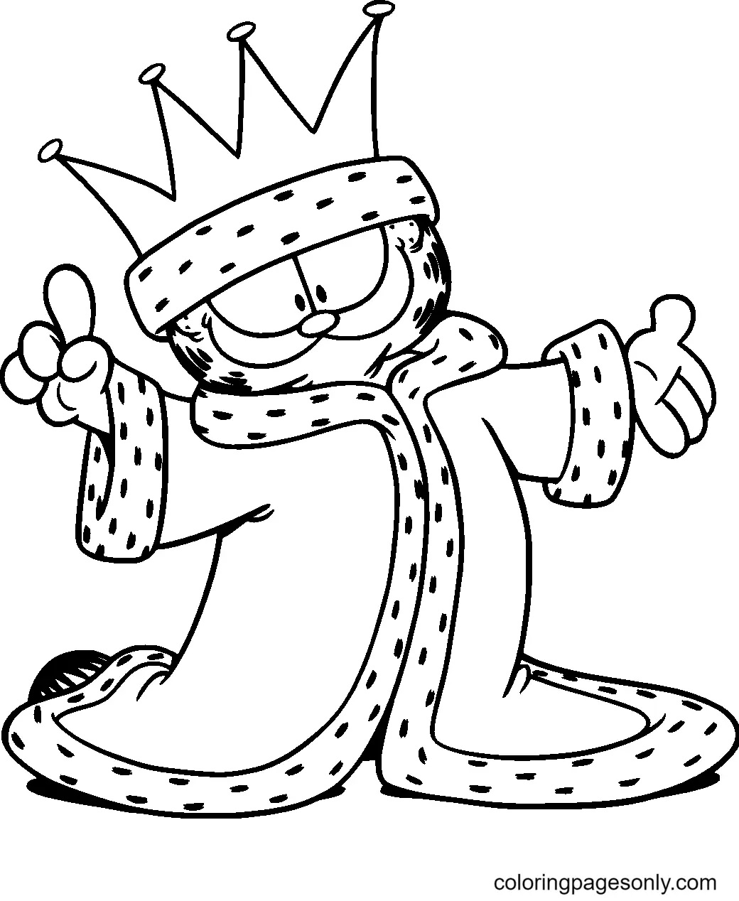 Çocuklar İçin Garfield Boyama Sayfaları 