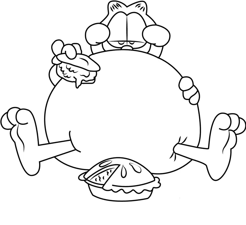 Çocuklar İçin Garfield Boyama Sayfaları 
