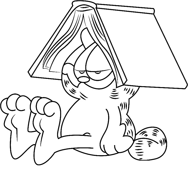 Çocuklar İçin Garfield Boyama Sayfaları 