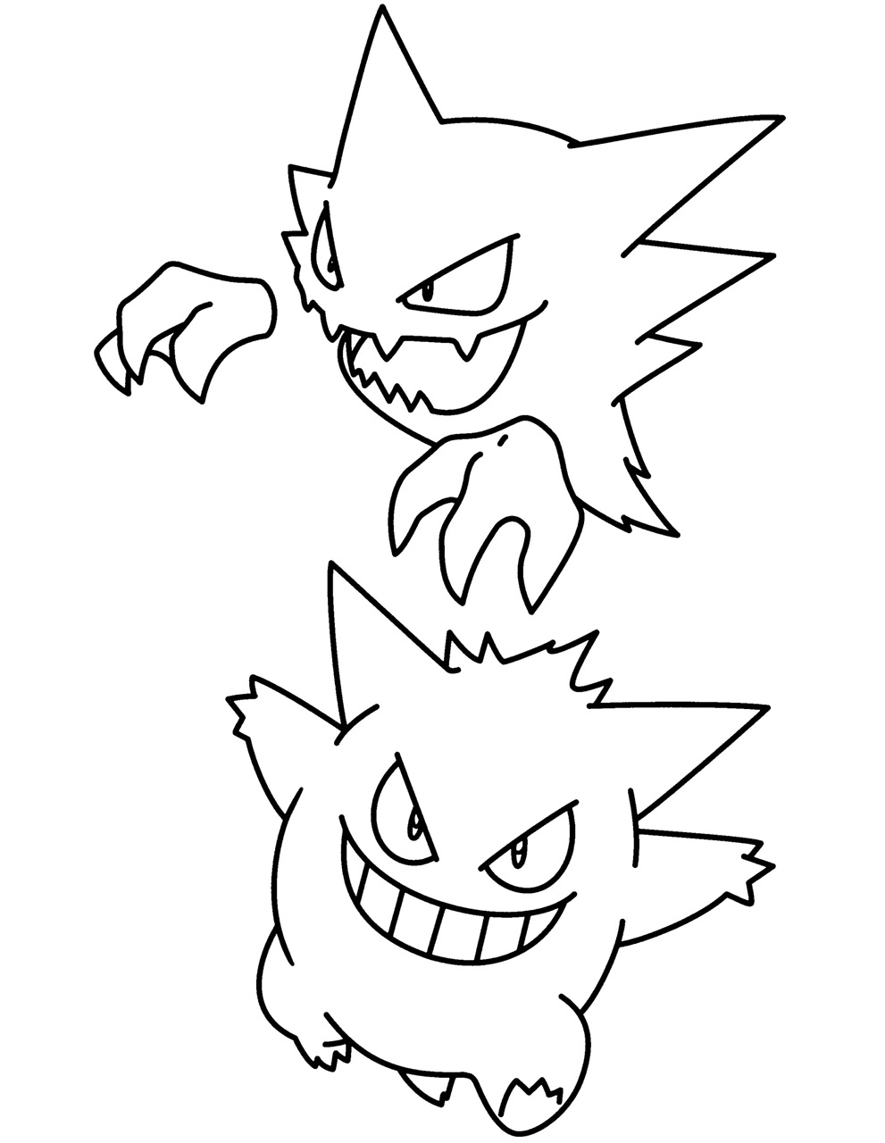 Çocuklar İçin Gengar Boyama Sayfaları 