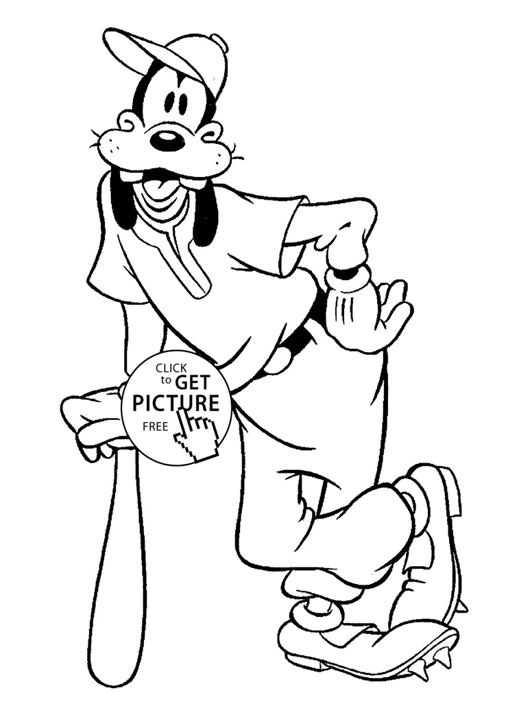 Çocuklar İçin Goofy Boyama Sayfaları 