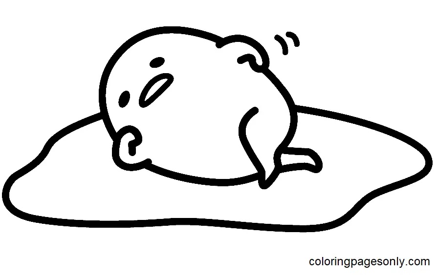 Çocuklar İçin Gudetama Boyama Sayfaları 