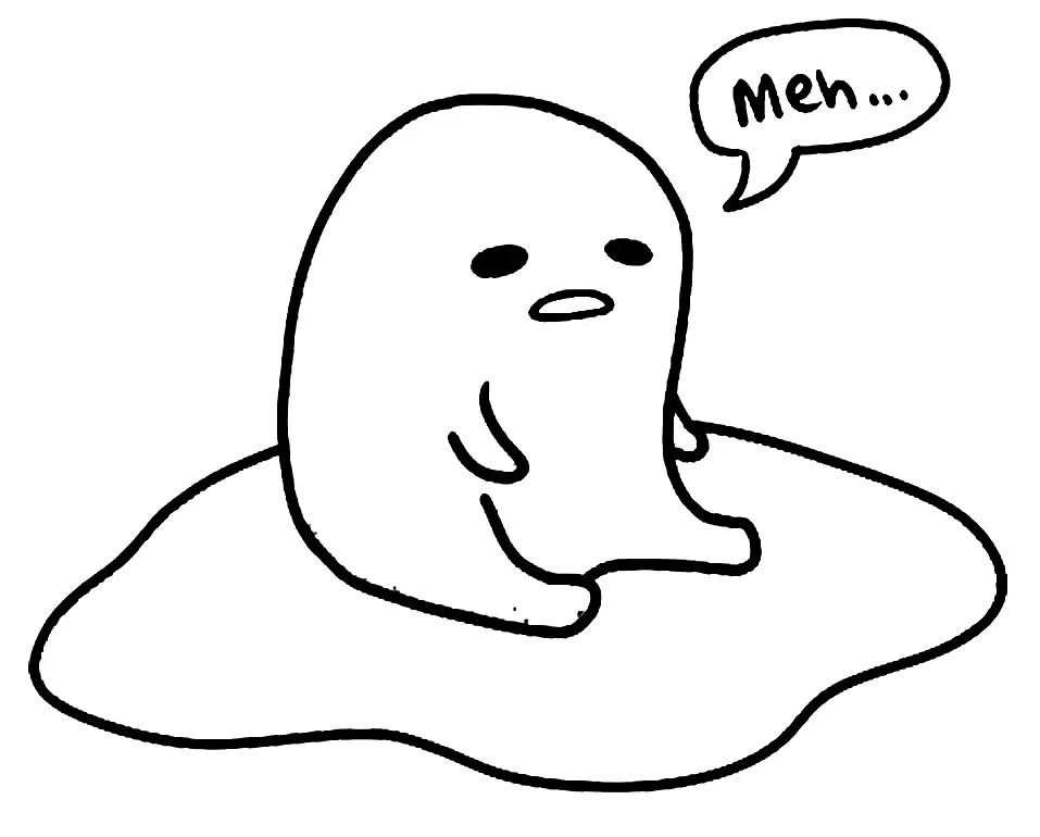 Çocuklar İçin Gudetama Boyama Sayfaları 