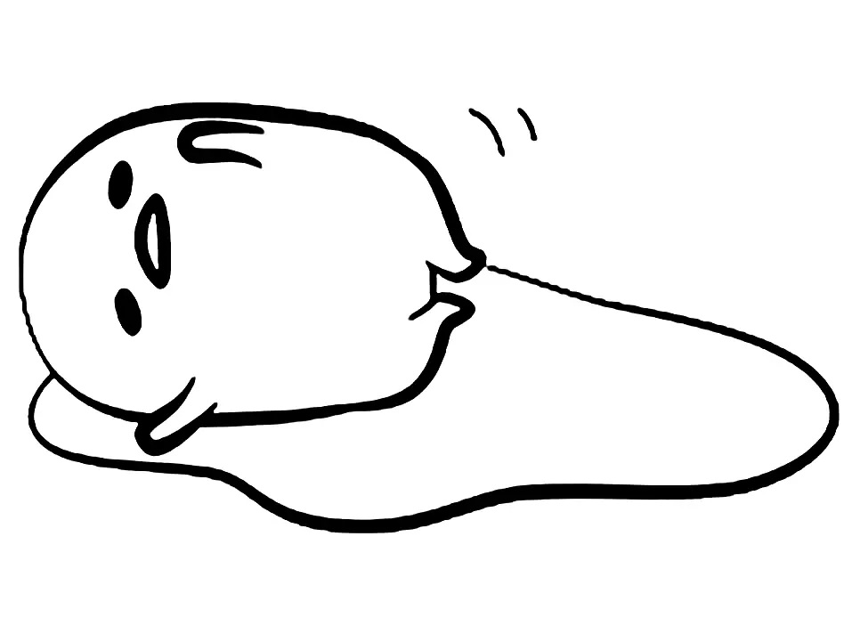 Çocuklar İçin Gudetama Boyama Sayfaları 