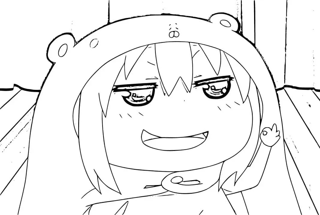 Çocuklar İçin Himouto Boyama Sayfaları 