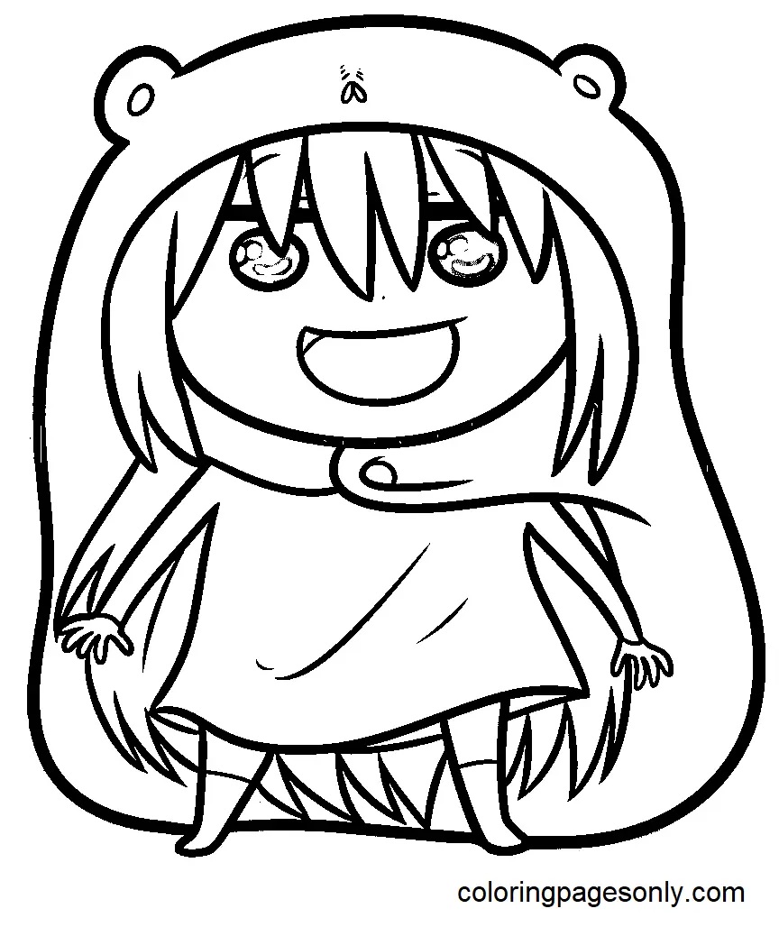 Çocuklar İçin Himouto Boyama Sayfaları 