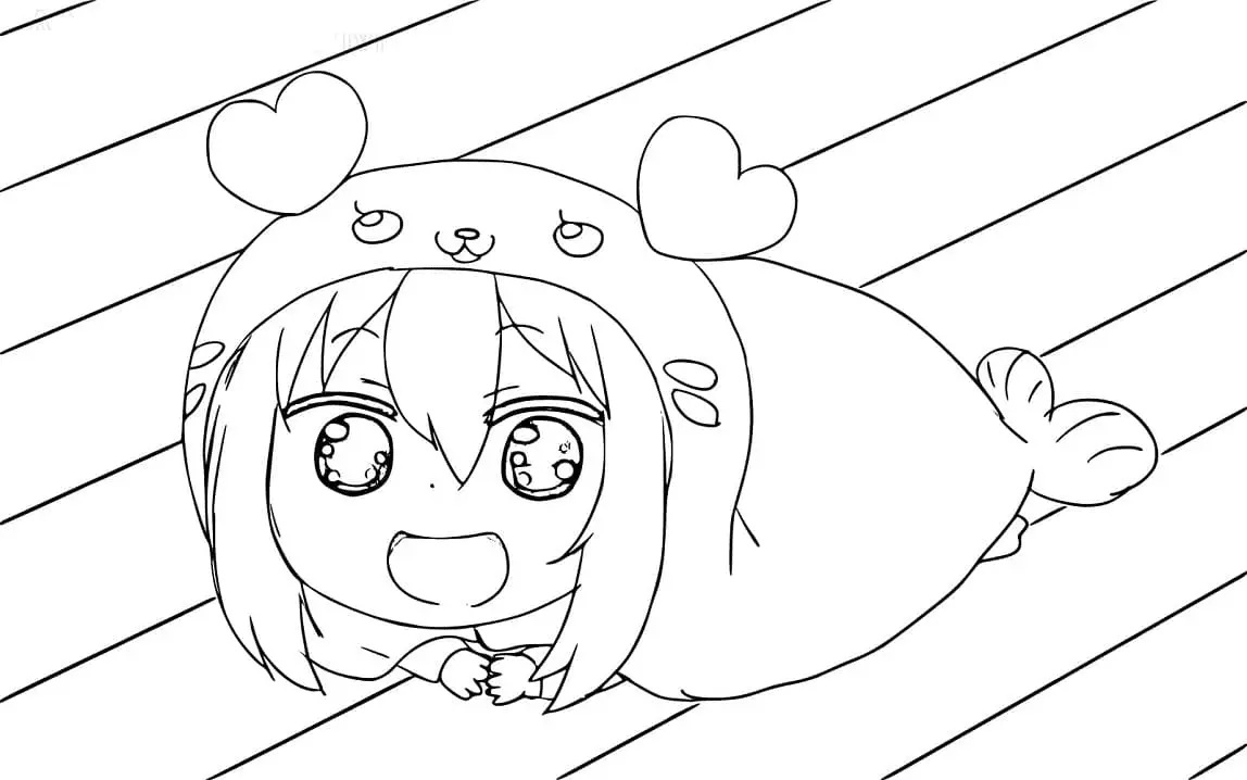 Çocuklar İçin Himouto Boyama Sayfaları 