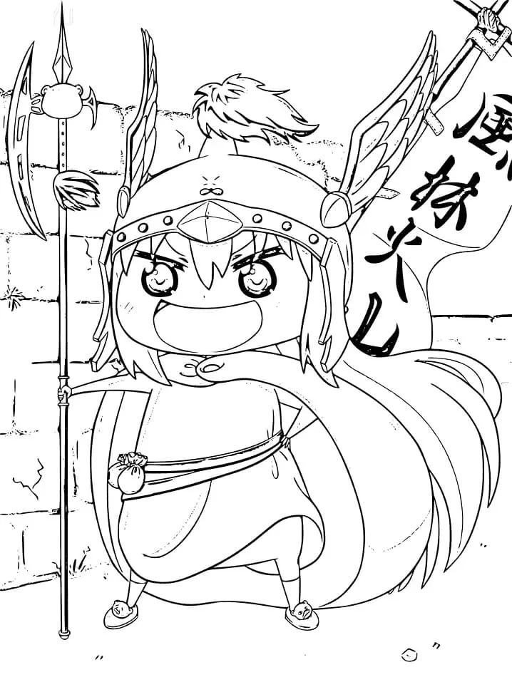 Çocuklar İçin Himouto Boyama Sayfaları 