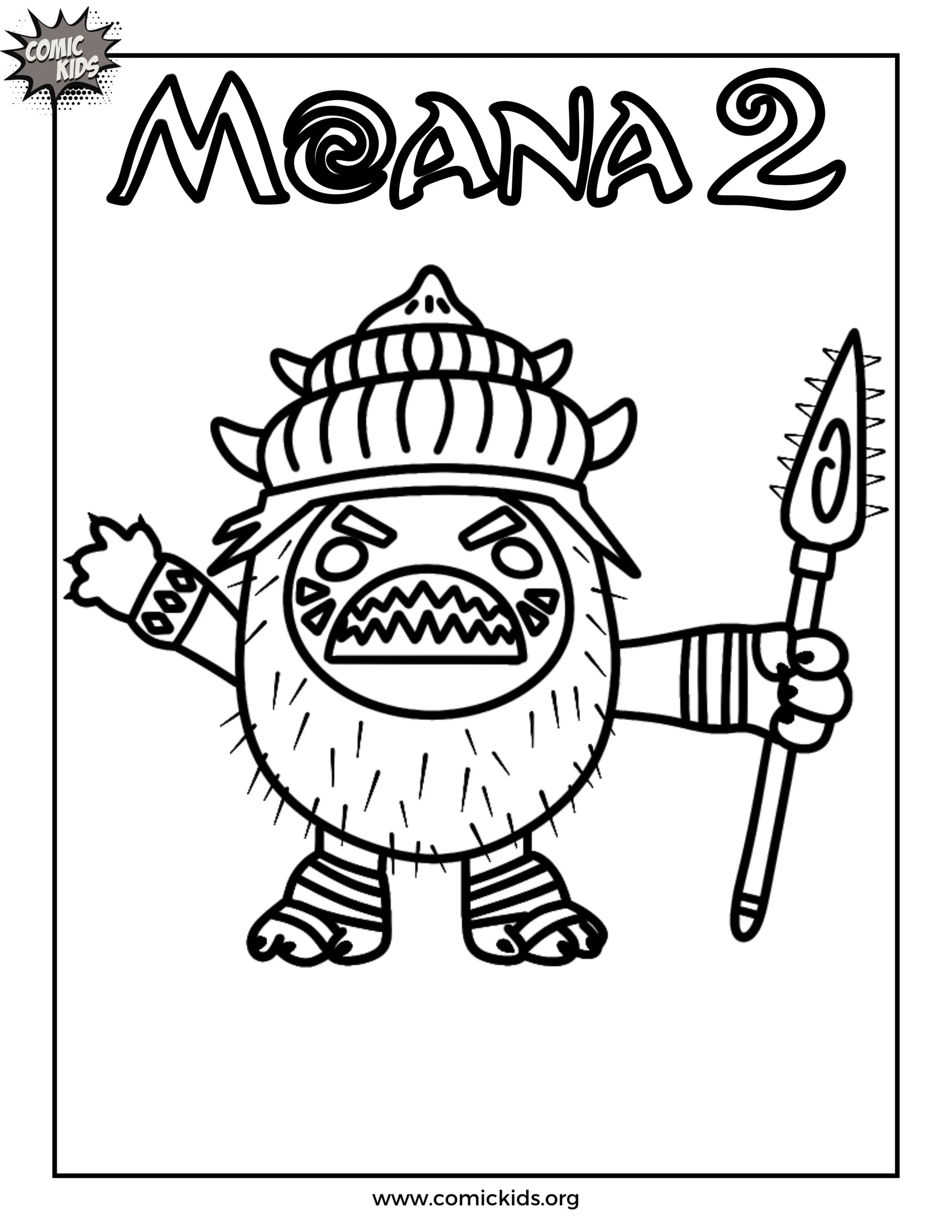 Çocuklar İçin Moana-2 Boyama Sayfaları 