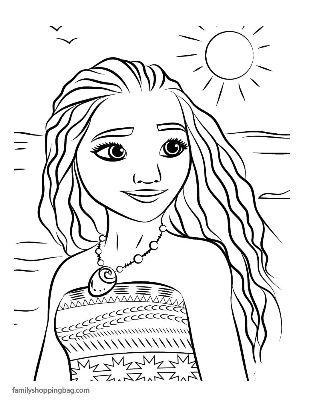 Çocuklar İçin Moana-2 Boyama Sayfaları 
