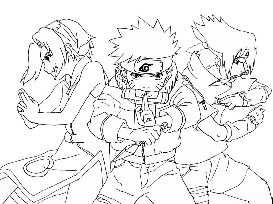 Çocuklar İçin Sasuke Boyama Sayfaları 