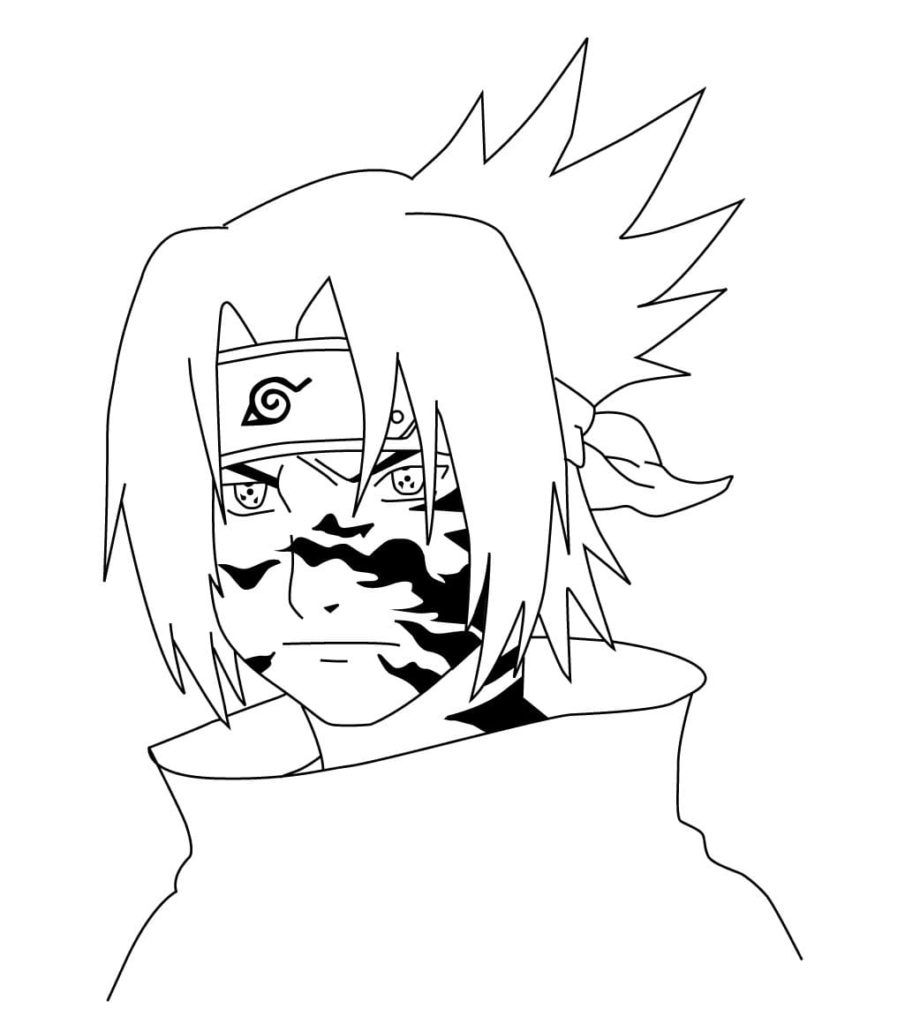 Çocuklar İçin Sasuke Boyama Sayfaları 