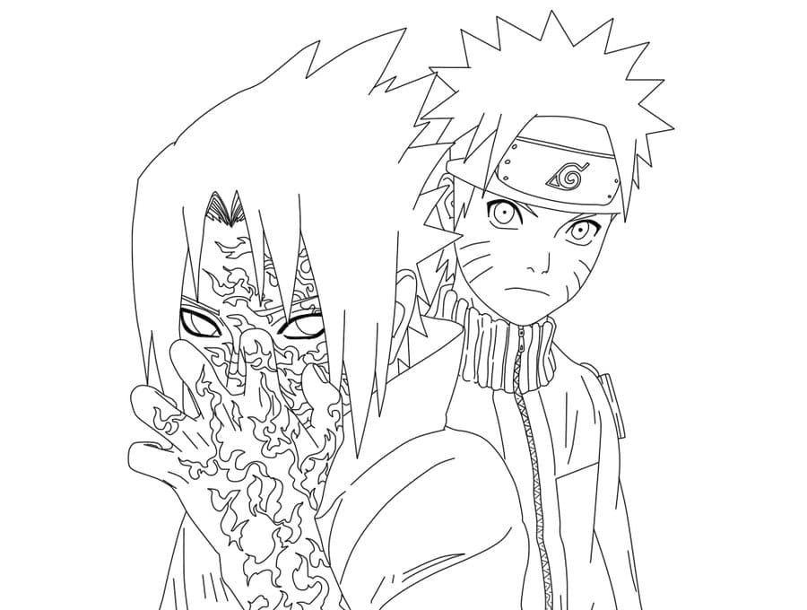 Çocuklar İçin Sasuke Boyama Sayfaları 