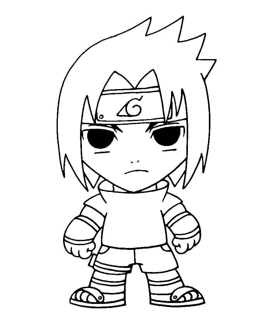 Çocuklar İçin Sasuke Boyama Sayfaları 