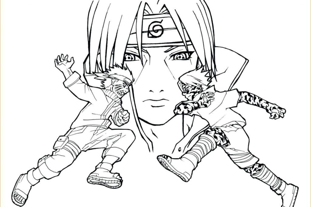 Çocuklar İçin Sasuke Boyama Sayfaları 