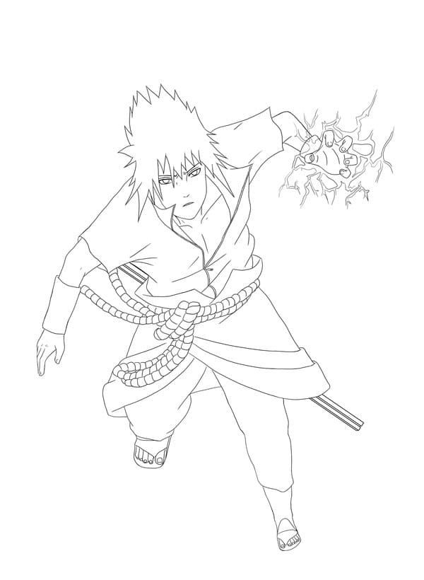 Çocuklar İçin Sasuke Boyama Sayfaları 