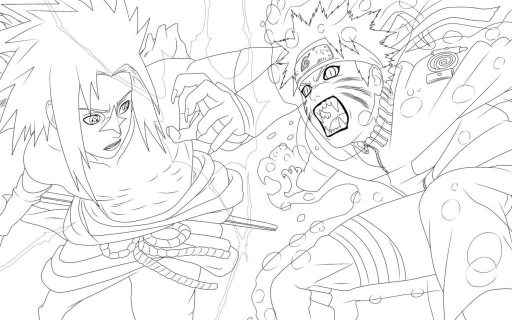 Çocuklar İçin Sasuke Boyama Sayfaları 