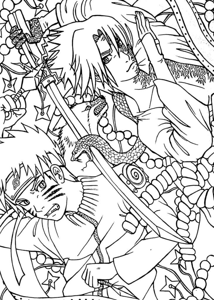 Çocuklar İçin Sasuke Boyama Sayfaları 