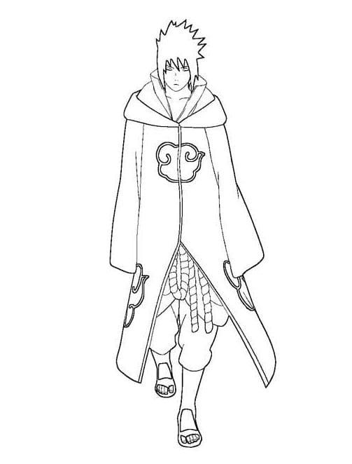 Çocuklar İçin Sasuke Boyama Sayfaları 