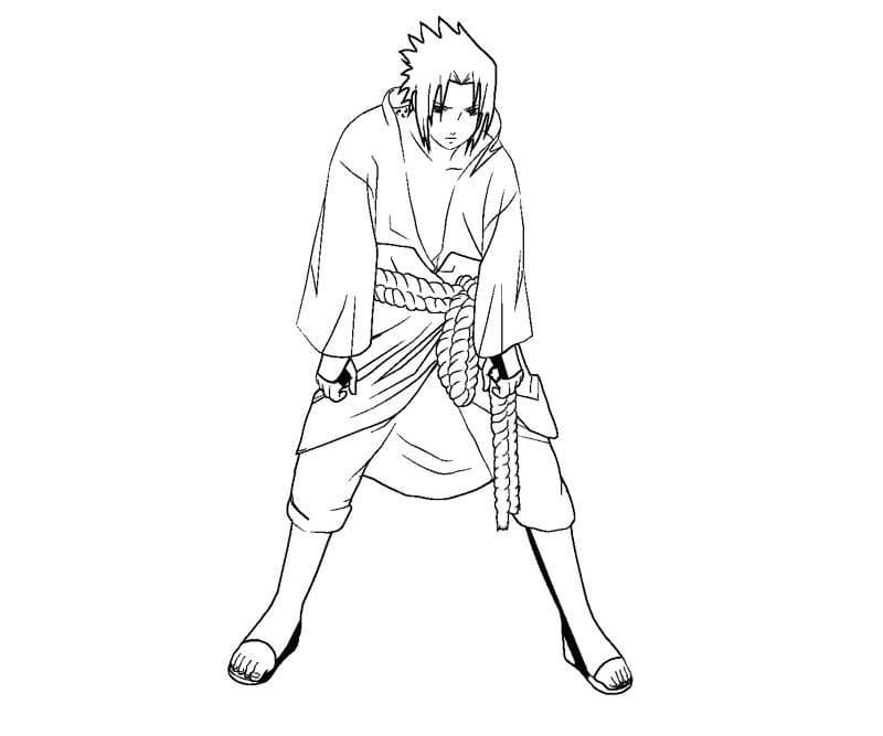 Çocuklar İçin Sasuke Boyama Sayfaları 