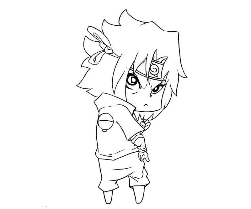Çocuklar İçin Sasuke Boyama Sayfaları 