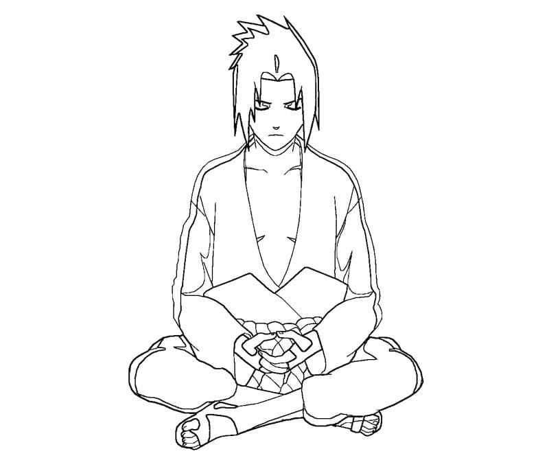 Çocuklar İçin Sasuke Boyama Sayfaları 