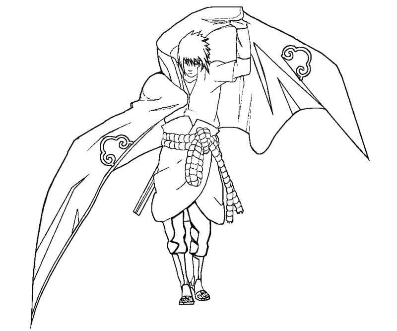 Çocuklar İçin Sasuke Boyama Sayfaları 