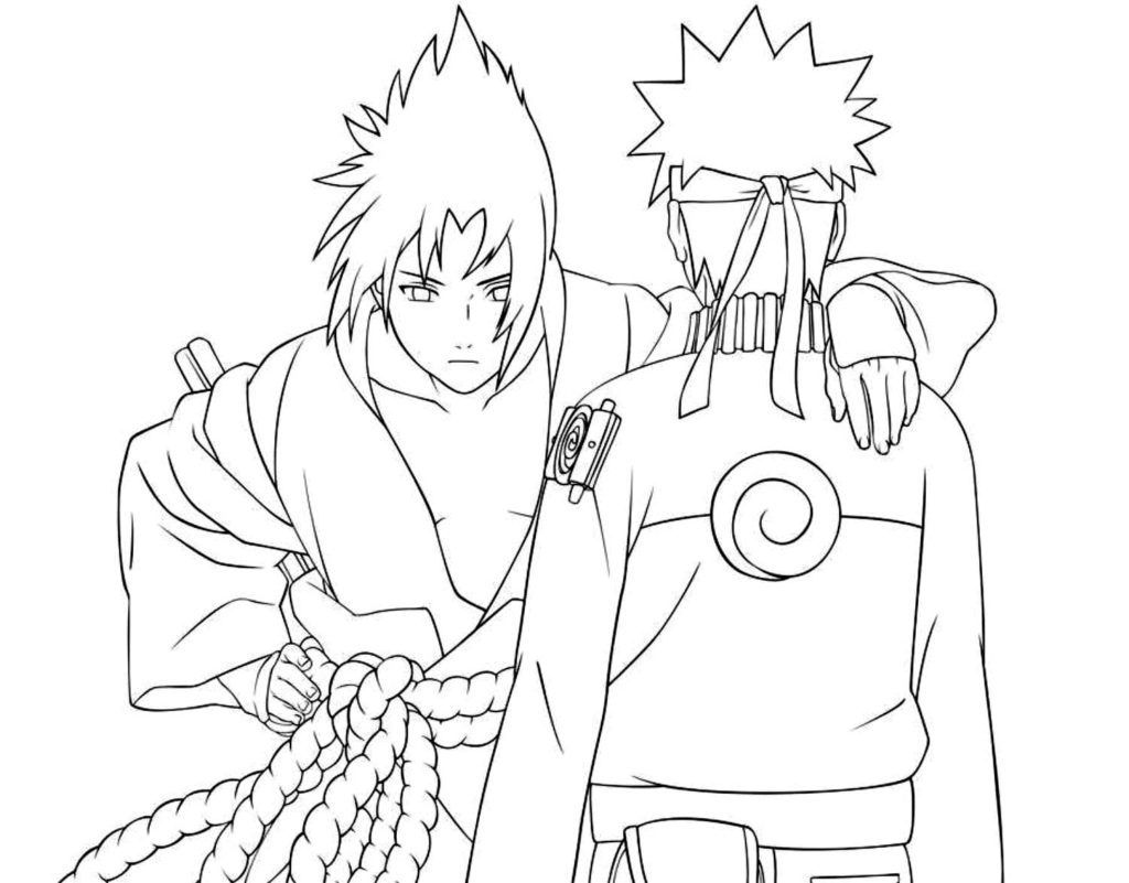Çocuklar İçin Sasuke Boyama Sayfaları 