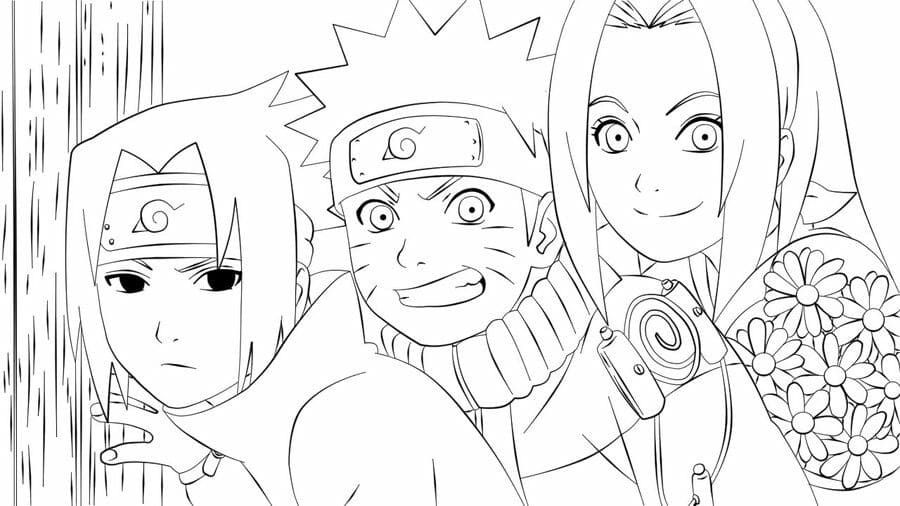 Çocuklar İçin Sasuke Boyama Sayfaları 