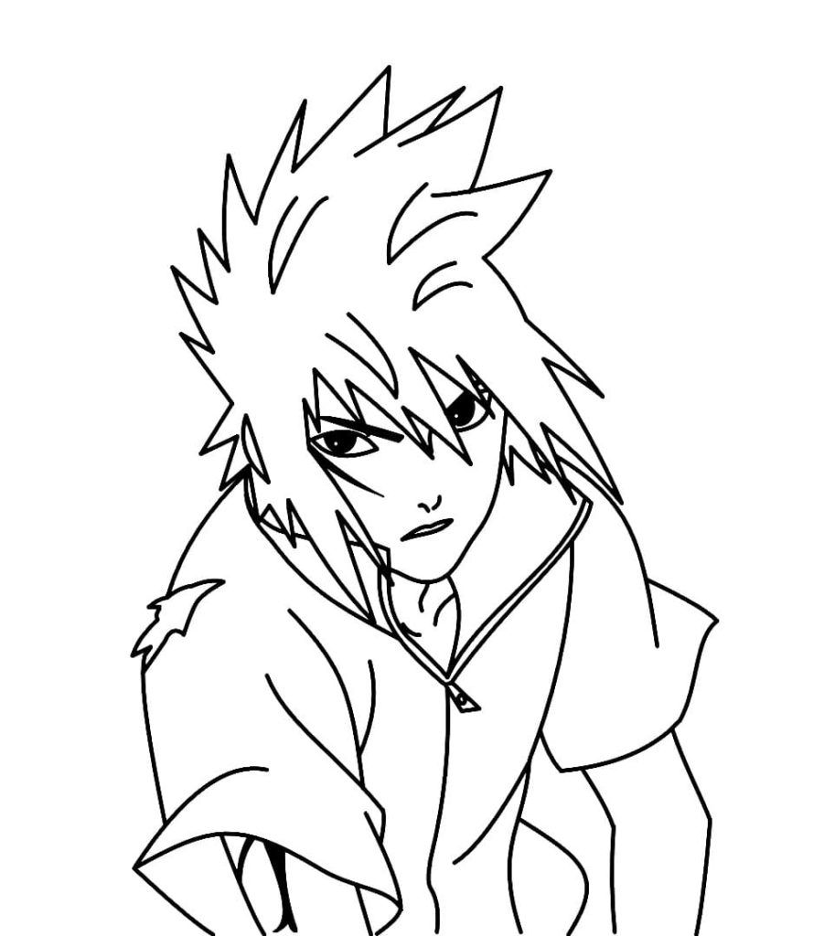 Çocuklar İçin Sasuke Boyama Sayfaları 