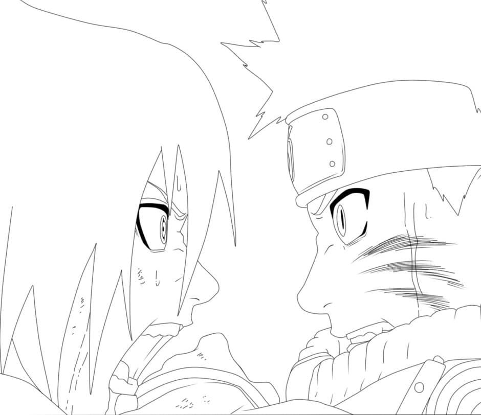 Çocuklar İçin Sasuke Boyama Sayfaları 