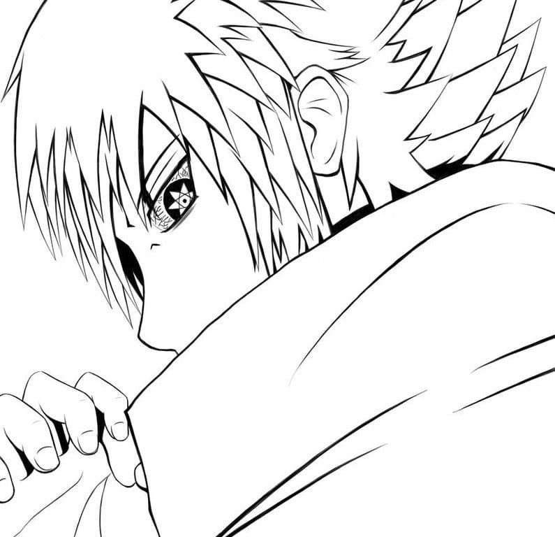Çocuklar İçin Sasuke Boyama Sayfaları 