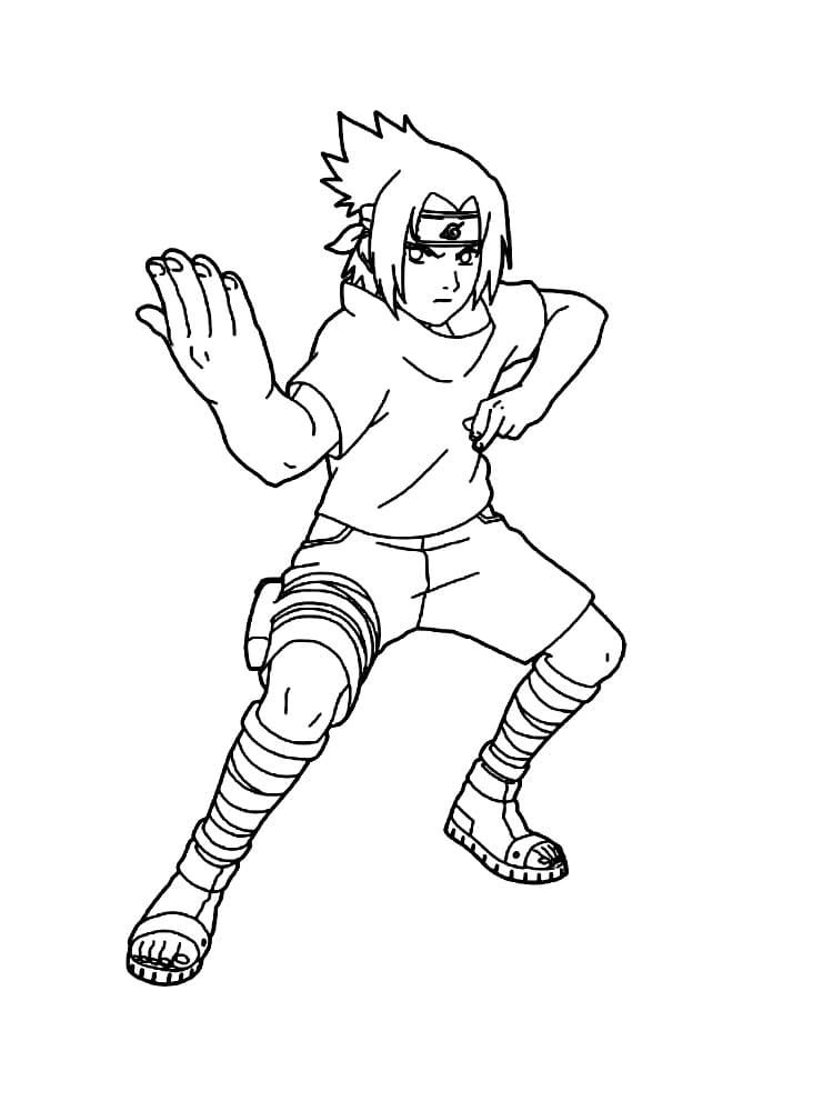 Çocuklar İçin Sasuke Boyama Sayfaları 