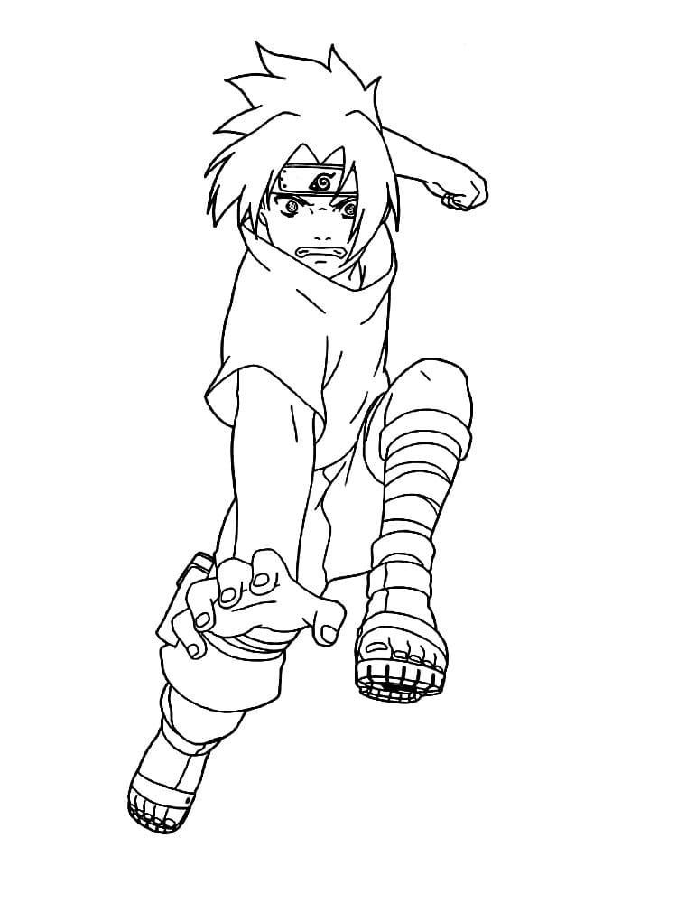 Çocuklar İçin Sasuke Boyama Sayfaları 