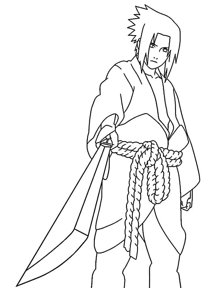 Çocuklar İçin Sasuke Boyama Sayfaları 