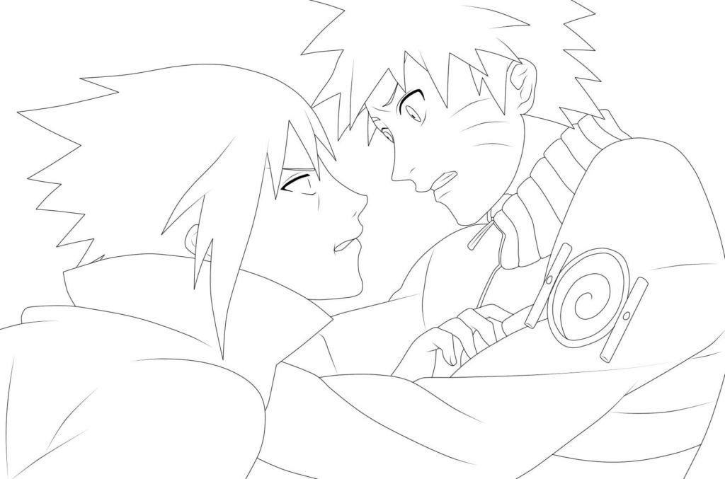Çocuklar İçin Sasuke Boyama Sayfaları 