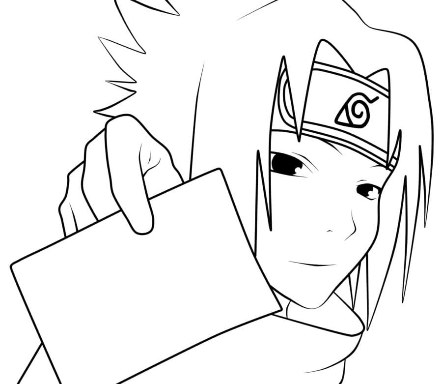 Çocuklar İçin Sasuke Boyama Sayfaları 