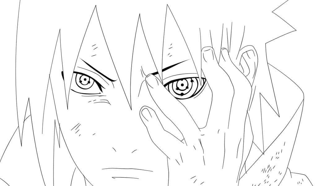 Çocuklar İçin Sasuke Boyama Sayfaları 