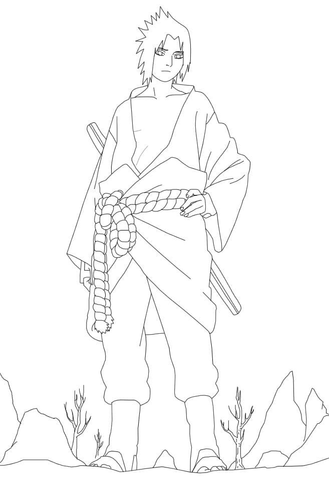 Çocuklar İçin Sasuke Boyama Sayfaları 