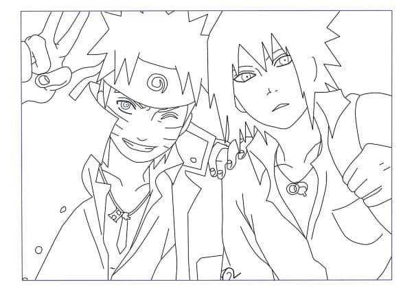 Çocuklar İçin Sasuke Boyama Sayfaları 