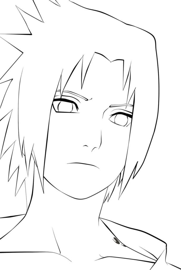 Çocuklar İçin Sasuke Boyama Sayfaları 