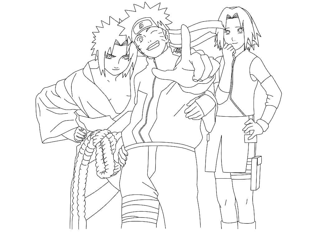 Çocuklar İçin Sasuke Boyama Sayfaları 
