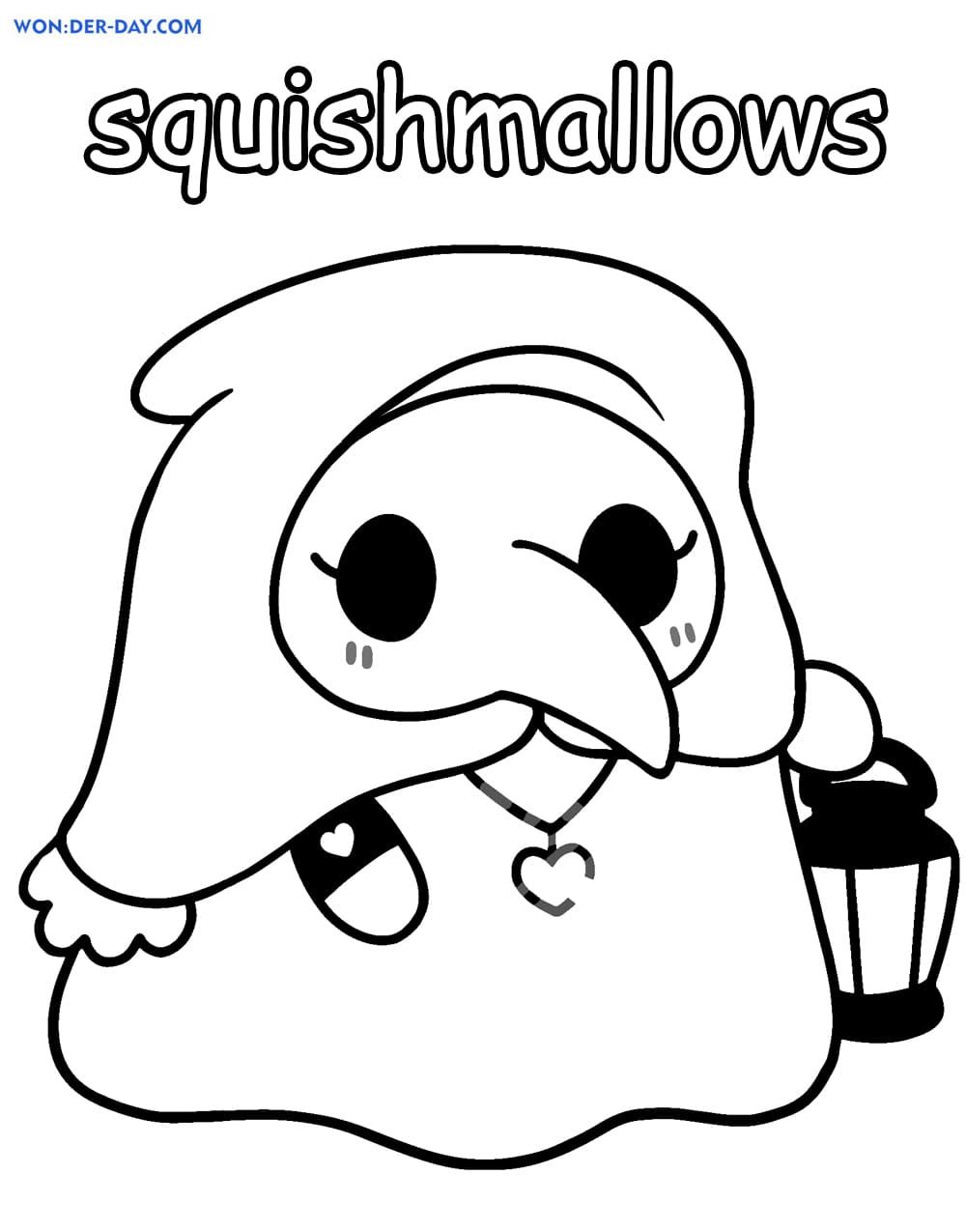 Çocuklar İçin Squishmallows Boyama Sayfaları 