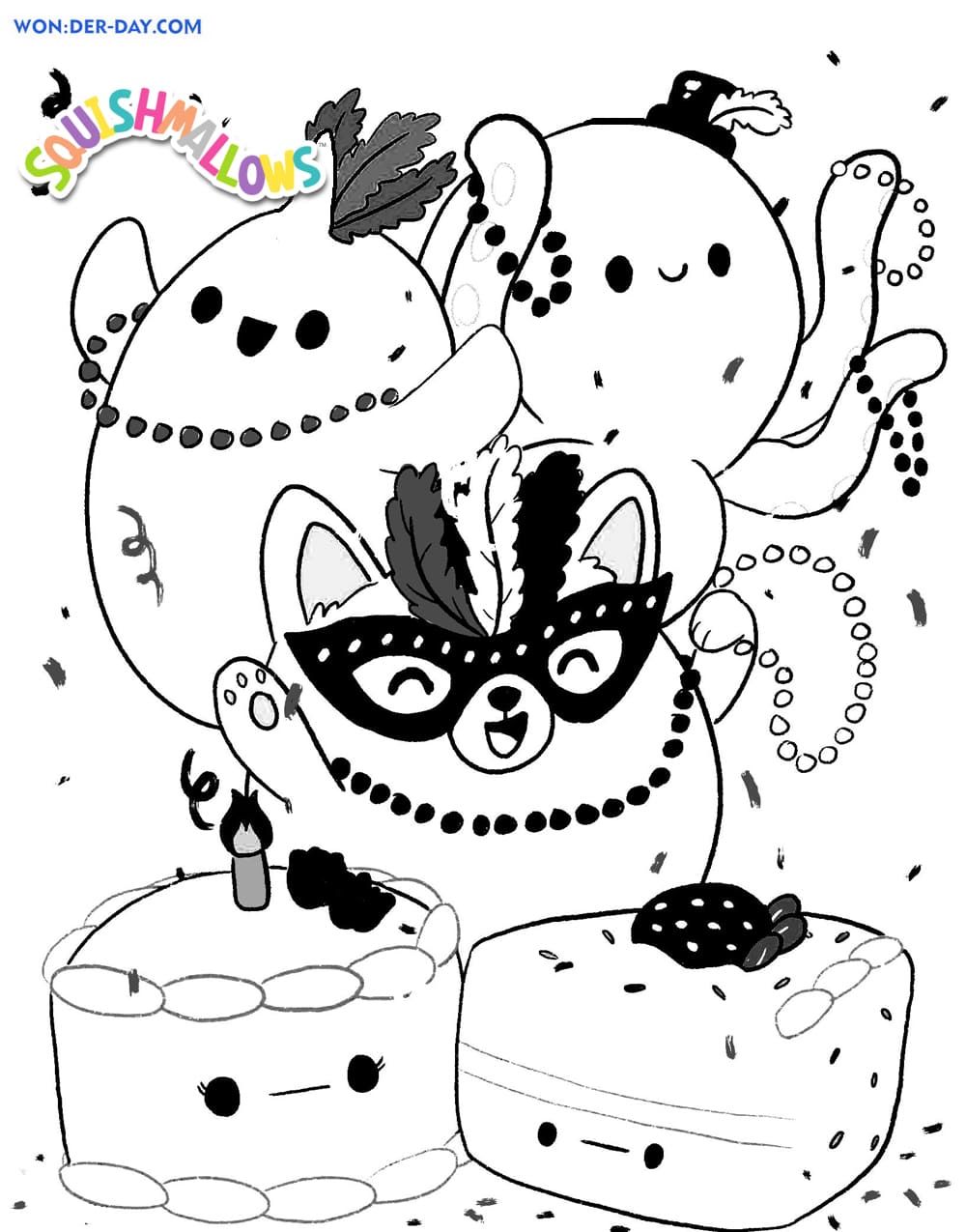 Çocuklar İçin Squishmallows Boyama Sayfaları 
