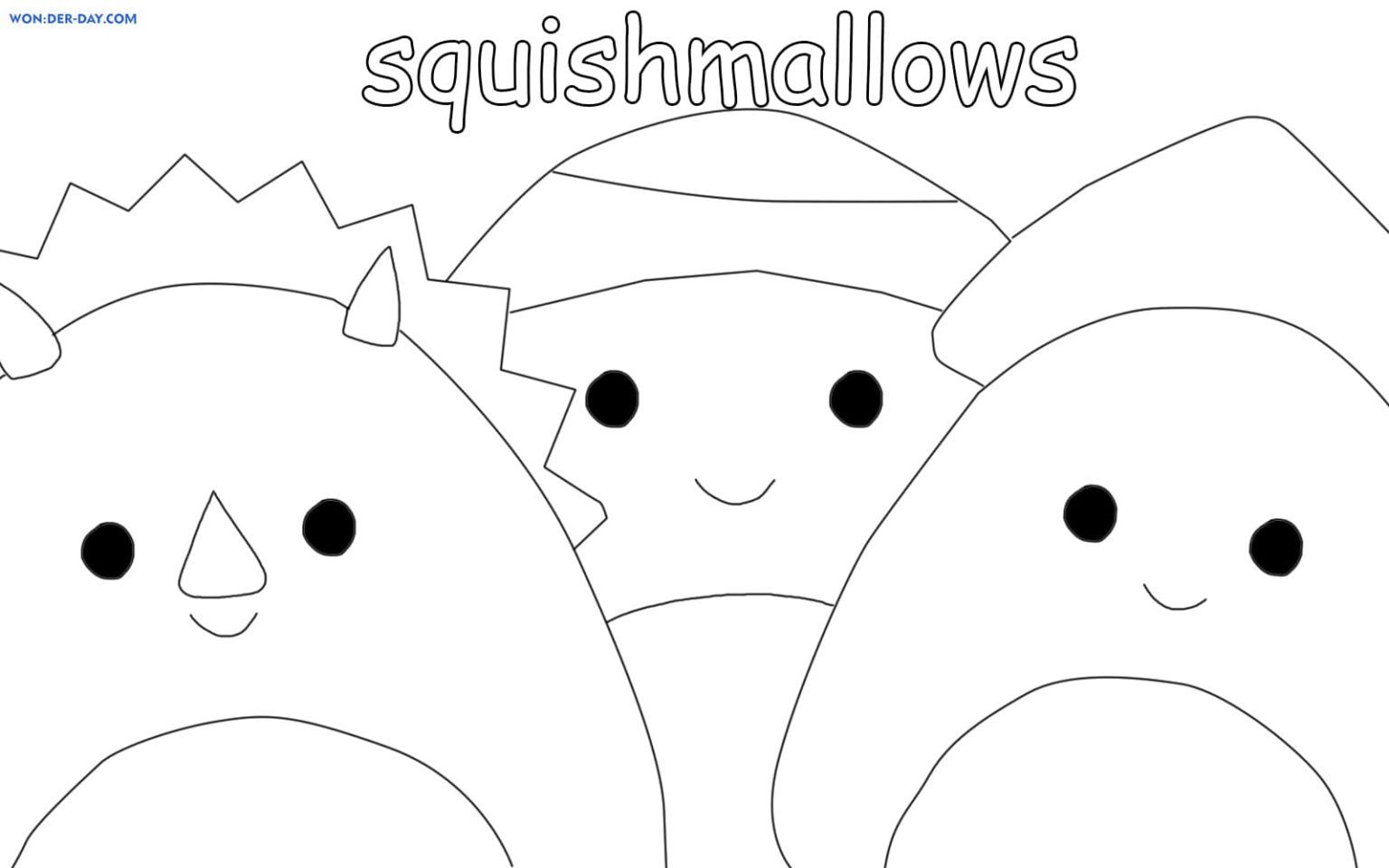 Çocuklar İçin Squishmallows Boyama Sayfaları 